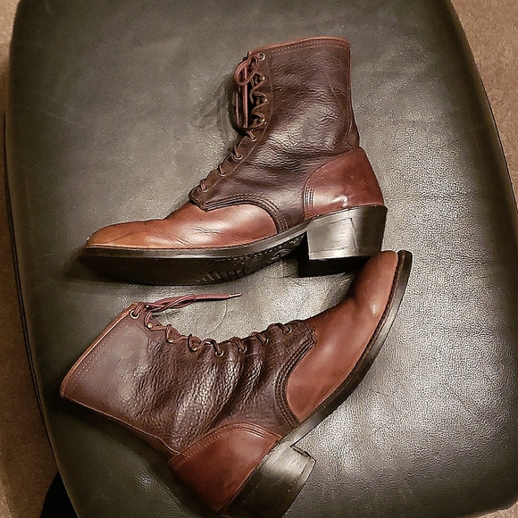 Vintage Men's Laredo Leather Roper Boots - Picture 2 of 6